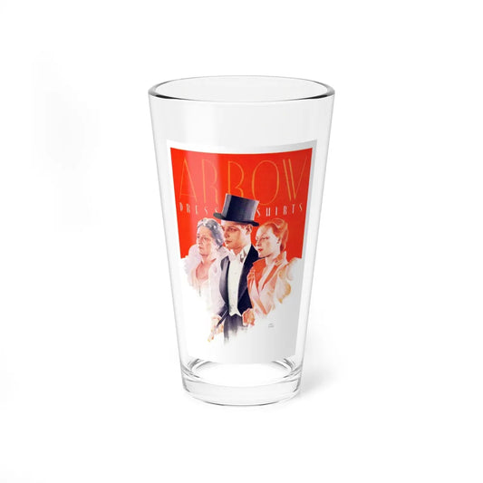 Arrow Dress Shirts advertisement (Magazine Illustration) Pint Glass 16oz-16oz-Go Mug Yourself