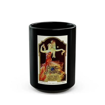 Arrow Dress Shirts and Collars ad, 1929 - Black Coffee Mug 15oz - Go Mug Yourself