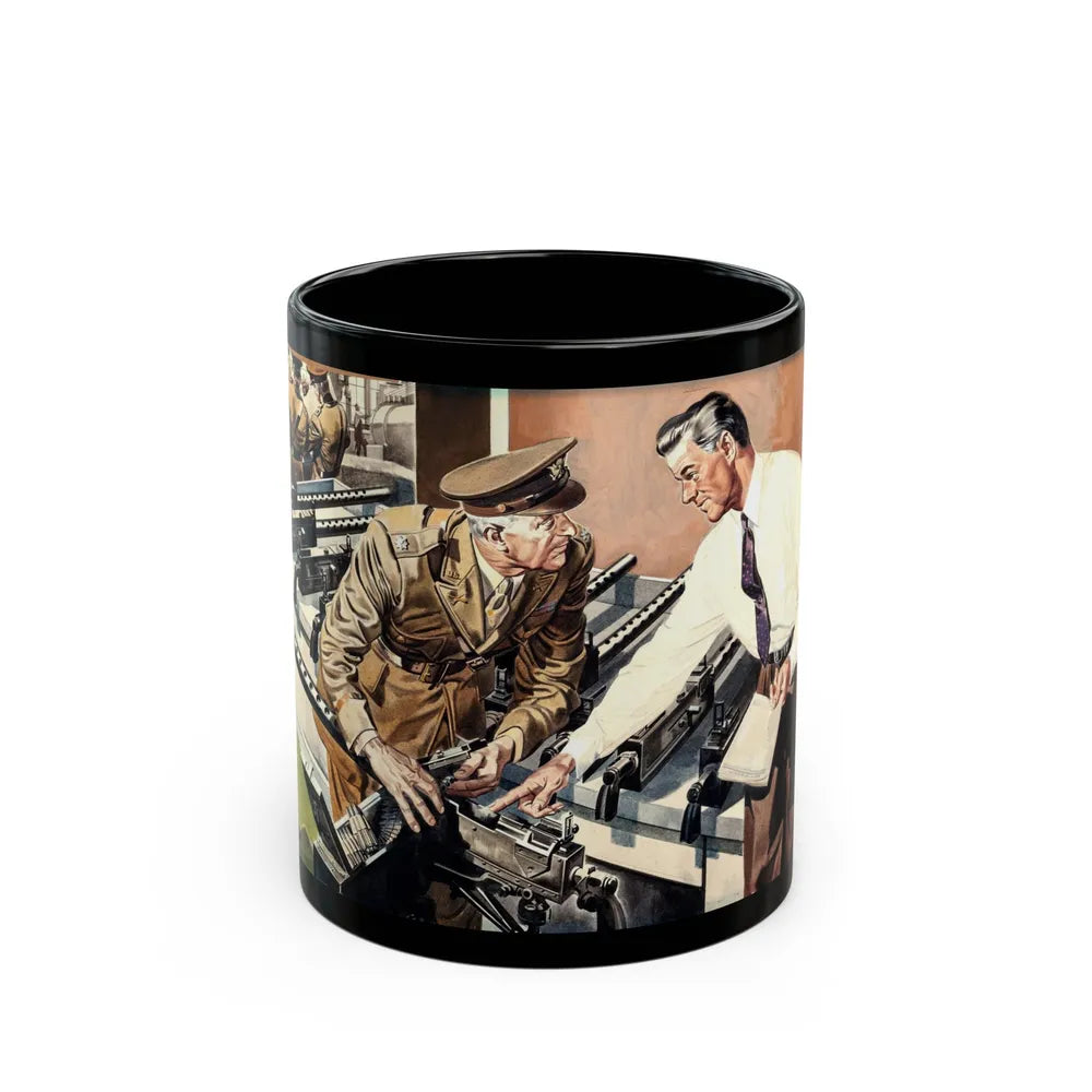 Arrow Men, Arrow shirts advertisement for Cluett Peabody & Company, circa 1942 - Black Coffee Mug-11oz-Go Mug Yourself