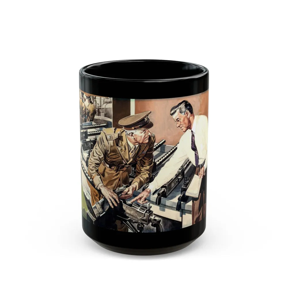 Arrow Men, Arrow shirts advertisement for Cluett Peabody & Company, circa 1942 - Black Coffee Mug-15oz-Go Mug Yourself