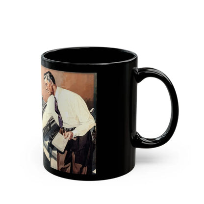 Arrow Men, Arrow shirts advertisement for Cluett Peabody & Company, circa 1942 - Black Coffee Mug-Go Mug Yourself