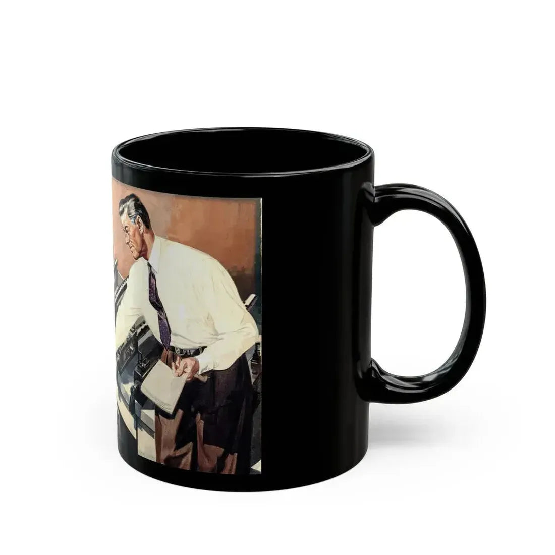 Arrow Men, Arrow shirts advertisement for Cluett Peabody & Company, circa 1942 - Black Coffee Mug - Go Mug Yourself