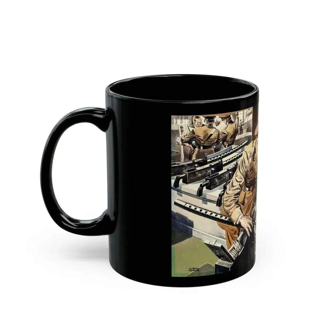 Arrow Men, Arrow shirts advertisement for Cluett Peabody & Company, circa 1942 - Black Coffee Mug - Go Mug Yourself