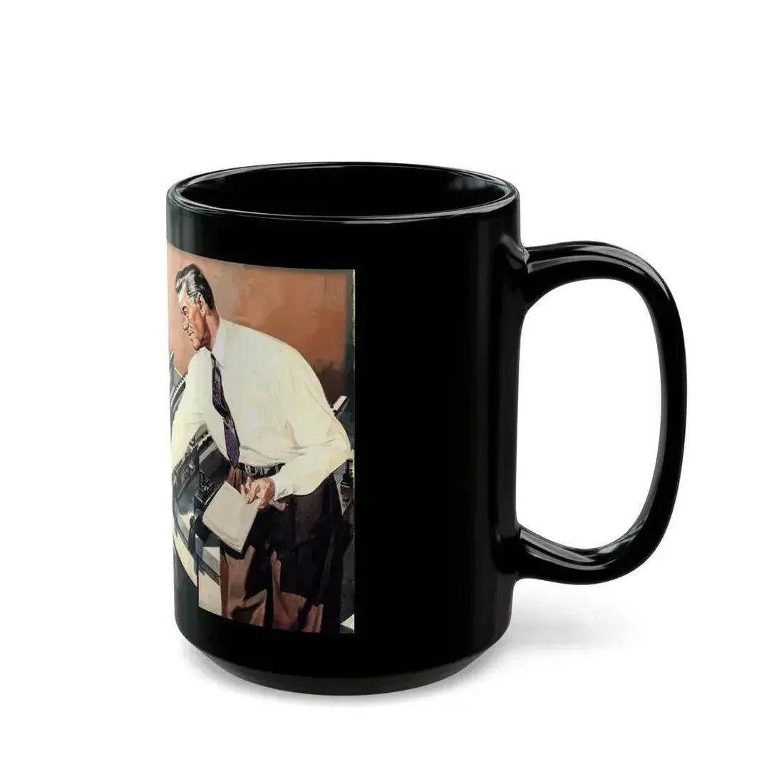 Arrow Men, Arrow shirts advertisement for Cluett Peabody & Company, circa 1942 - Black Coffee Mug - Go Mug Yourself