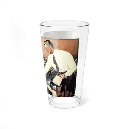 Arrow Men, Arrow shirts advertisement for Cluett Peabody & Company, circa 1942 (Magazine Illustration) Pint Glass 16oz - Go Mug Yourself