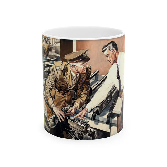 Arrow Men, Arrow shirts advertisement for Cluett Peabody & Company, circa 1942 - White Coffee Mug-11oz-Go Mug Yourself