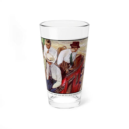 Arrow Shirt Heading To The Dude Ranch, 1934 (Magazine Illustration) Pint Glass 16oz-16oz-Go Mug Yourself