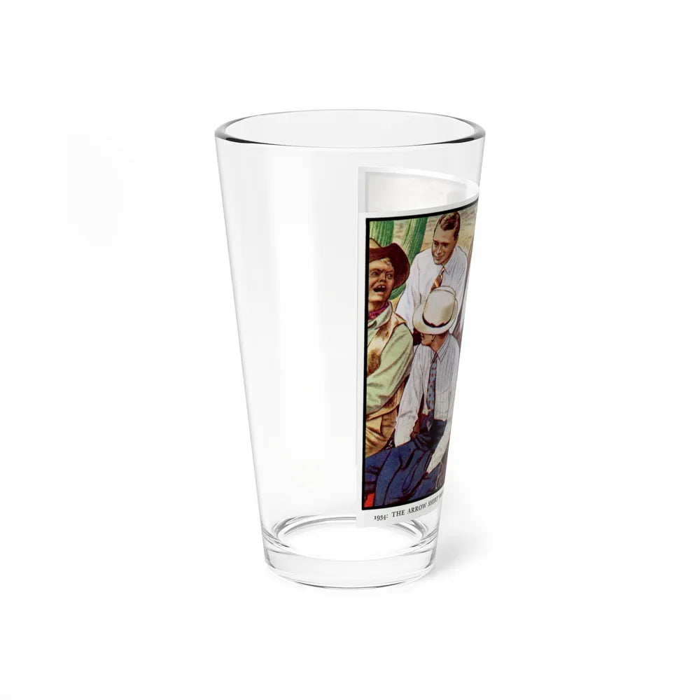 Arrow Shirt Heading To The Dude Ranch, 1934 (Magazine Illustration) Pint Glass 16oz-Go Mug Yourself