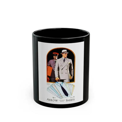 Arrow Shirts ad, Collier's, May 9, 1931 - Black Coffee Mug 11oz - Go Mug Yourself