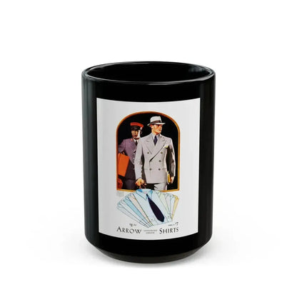 Arrow Shirts ad, Collier's, May 9, 1931 - Black Coffee Mug 15oz - Go Mug Yourself