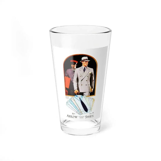 Arrow Shirts ad, Collier's, May 9, 1931 (Magazine Illustration) Pint Glass 16oz 16oz - Go Mug Yourself