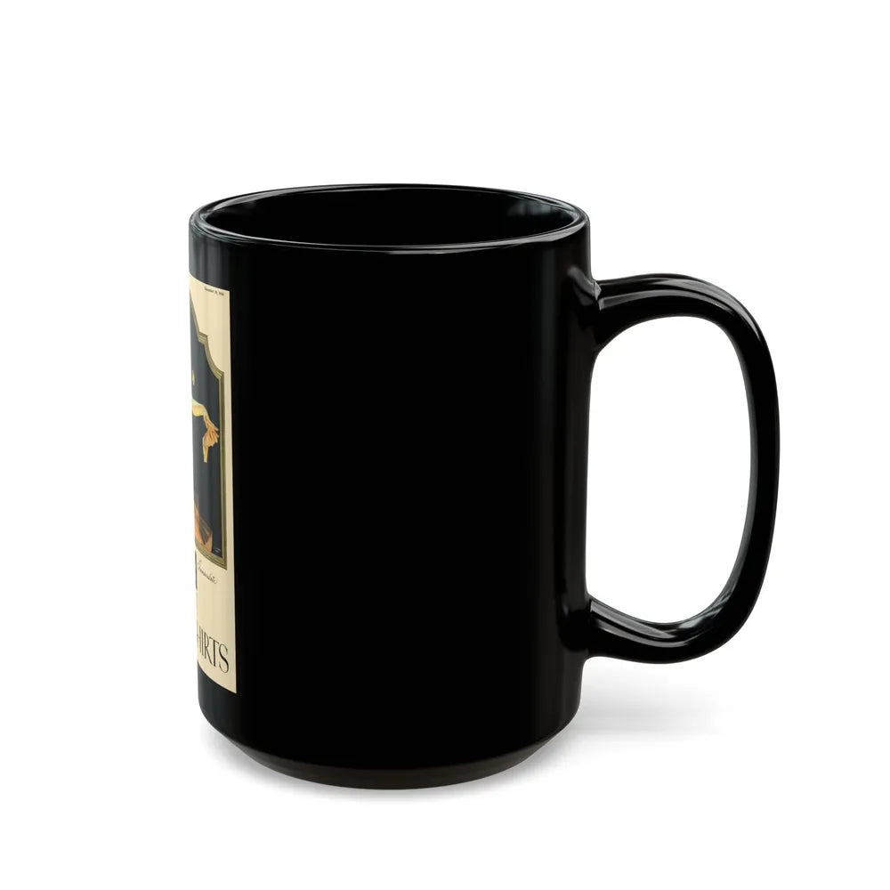 Arrow Shirts advertisement, 1930 - Black Coffee Mug-Go Mug Yourself