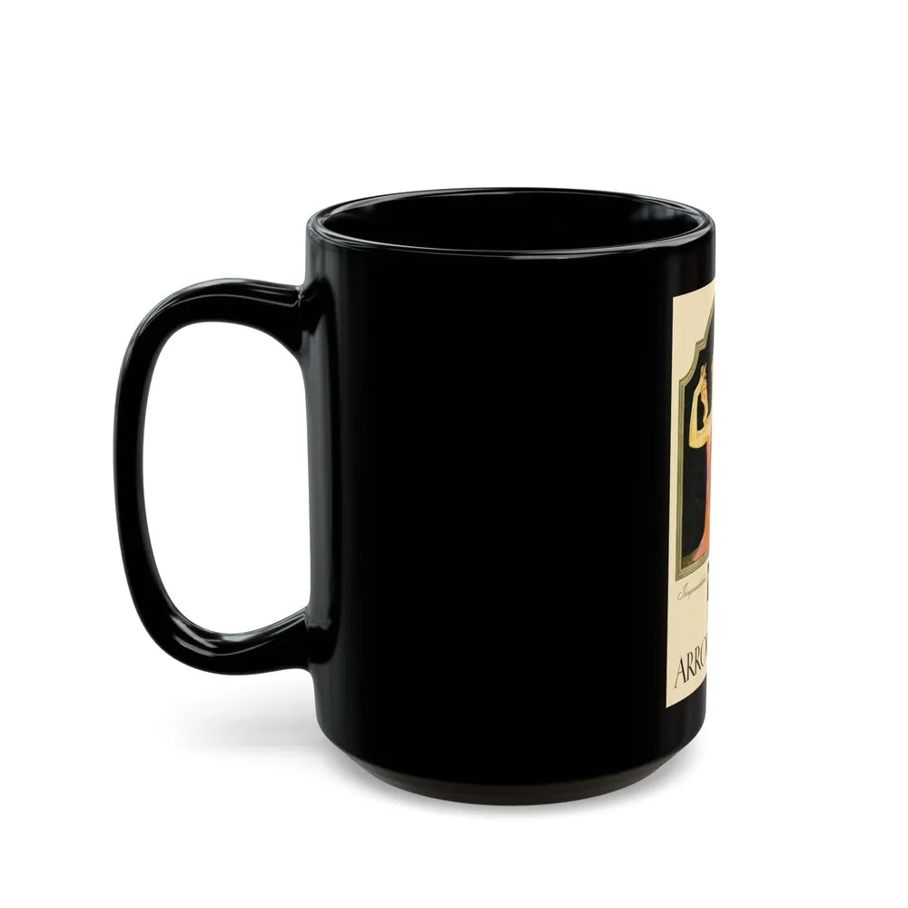 Arrow Shirts advertisement, 1930 - Black Coffee Mug-Go Mug Yourself