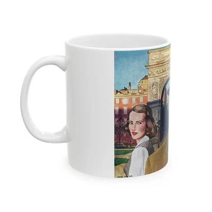 Arrow Shirts advertisement, 1948 - White Coffee Mug - Go Mug Yourself