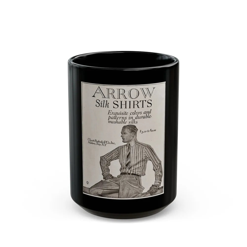 Arrow Silk Shirts (1914) - Black Coffee Mug-15oz-Go Mug Yourself