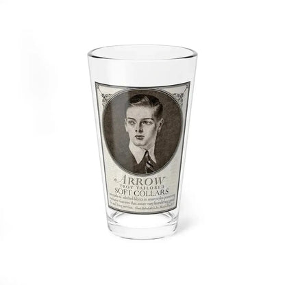 Arrow Troy Tailored Soft Collars ad, The Saturday Evening Post, July 26, 1919 (Magazine Illustration) Pint Glass 16oz - Go Mug Yourself