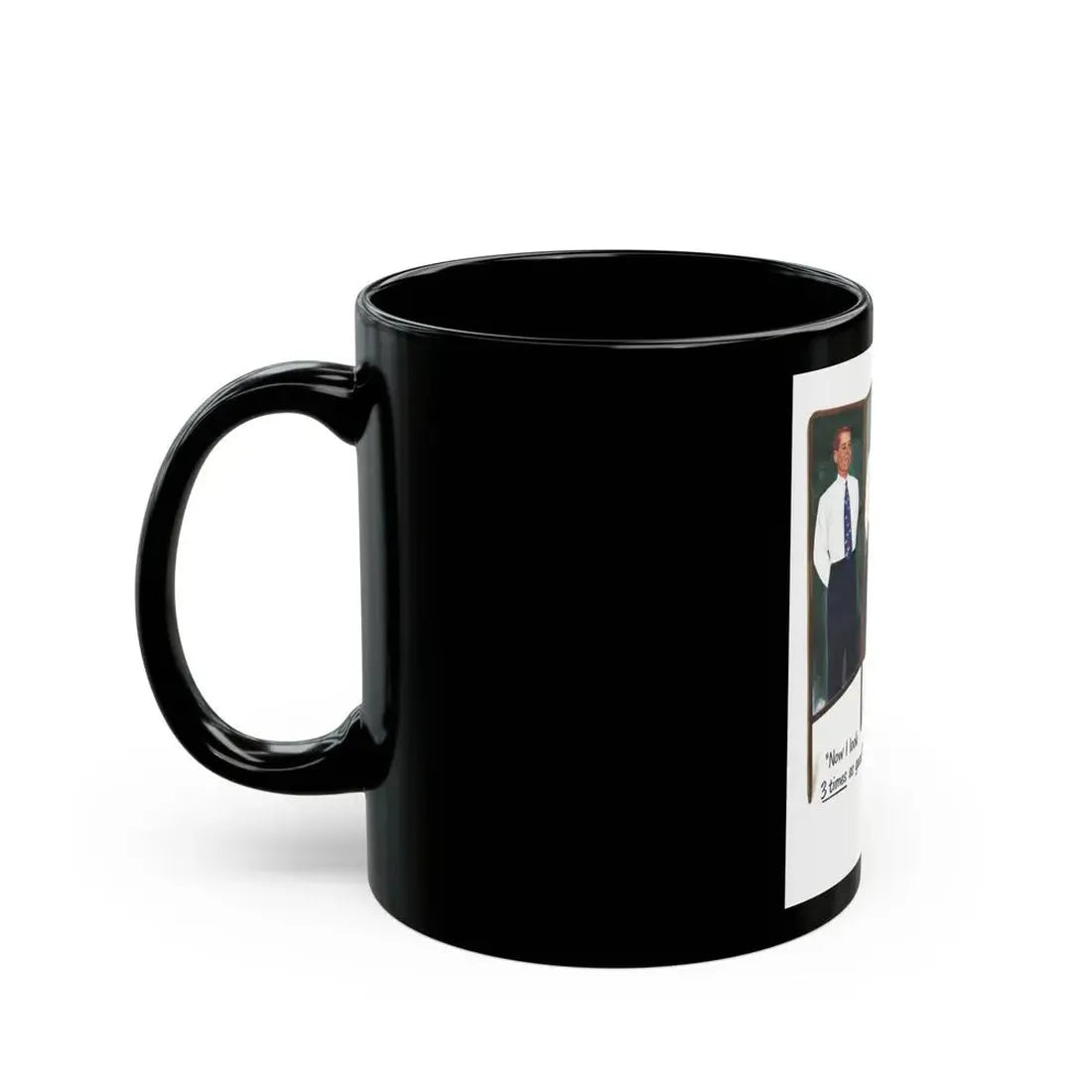 Arrow White Shirt ad, Collier's, March 4, 1950 - Black Coffee Mug - Go Mug Yourself