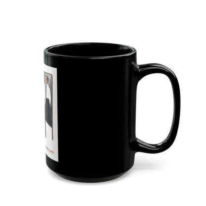 Arrow White Shirt ad, Collier's, March 4, 1950 - Black Coffee Mug - Go Mug Yourself