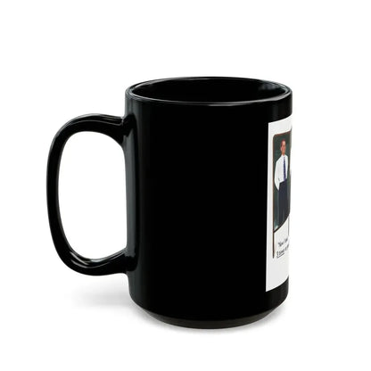 Arrow White Shirt ad, Collier's, March 4, 1950 - Black Coffee Mug - Go Mug Yourself