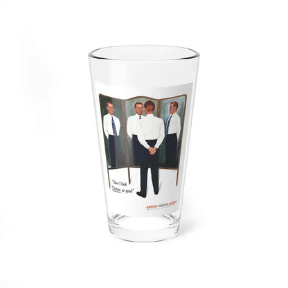 Arrow White Shirt ad, Collier's, March 4, 1950 (Magazine Illustration) Pint Glass 16oz 16oz - Go Mug Yourself