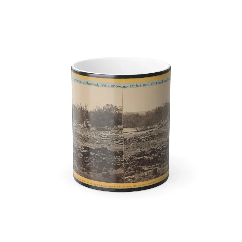 Arsenal Grounds, Richmond, Va., Showing Ruins and Shot and Shell Scattered Around 001 (U.S. Civil War) Color Changing Coffee Mug 11oz Default Title 11oz - Go Mug Yourself