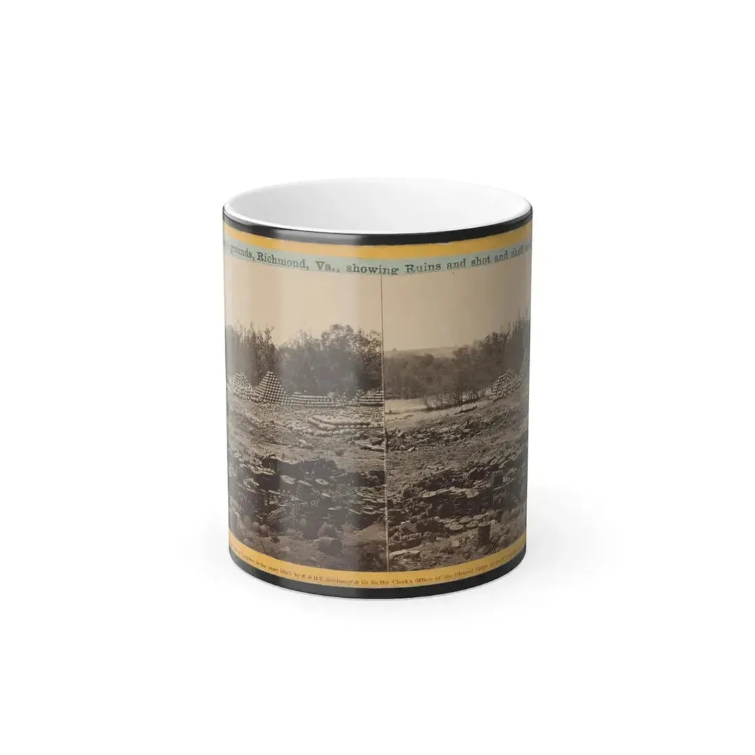 Arsenal Grounds, Richmond, Va., Showing Ruins and Shot and Shell Scattered Around 001 (U.S. Civil War) Color Changing Coffee Mug 11oz Default Title 11oz - Go Mug Yourself