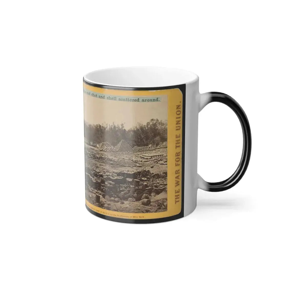 Arsenal Grounds, Richmond, Va., Showing Ruins and Shot and Shell Scattered Around 001 (U.S. Civil War) Color Changing Coffee Mug 11oz - Go Mug Yourself