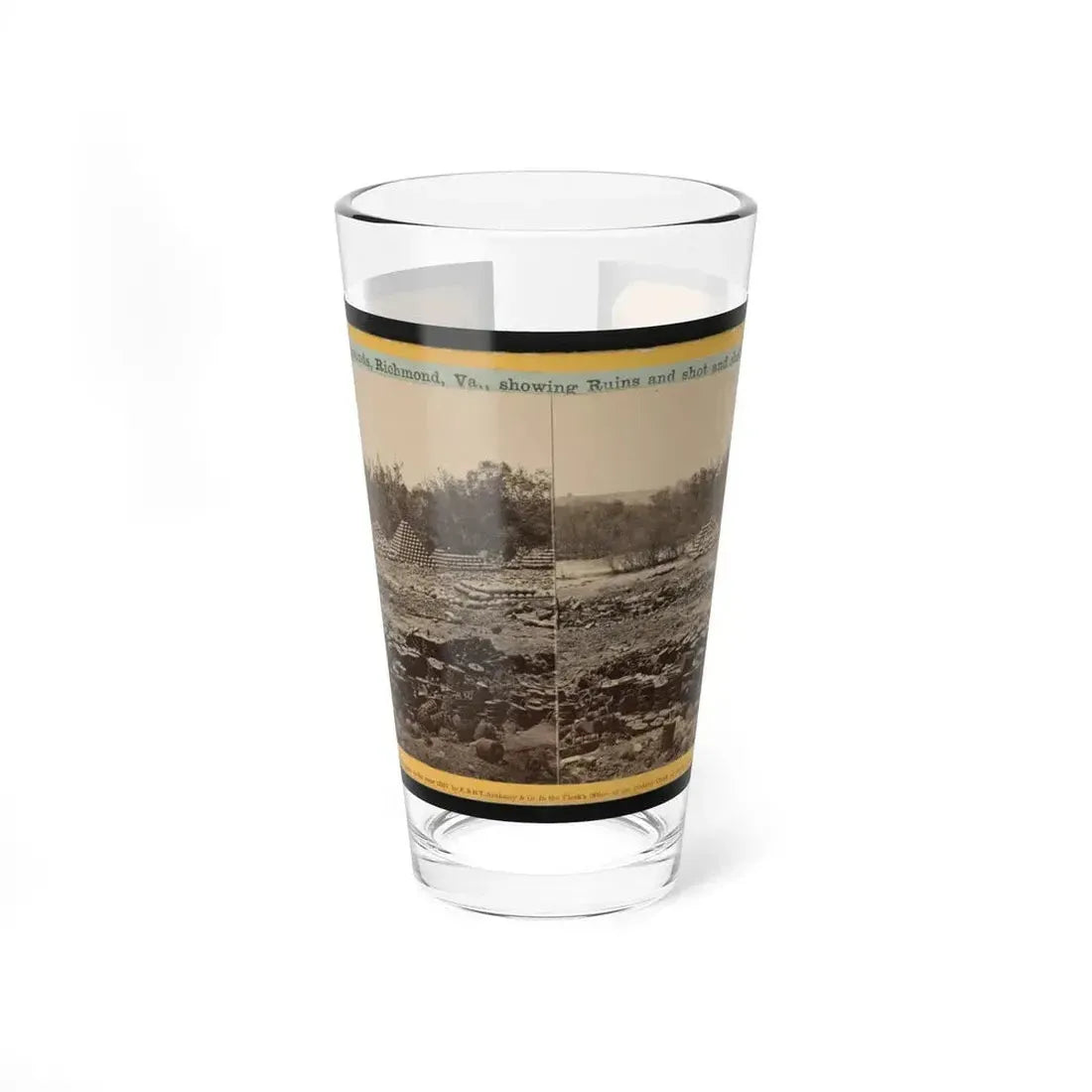 Arsenal Grounds, Richmond, Va., Showing Ruins And Shot And Shell Scattered Around 001 (U.S. Civil War) Pint Glass 16oz 16oz - Go Mug Yourself