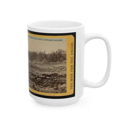 Arsenal Grounds, Richmond, Va., Showing Ruins And Shot And Shell Scattered Around 001 (U.S. Civil War) White Coffee Mug - Go Mug Yourself
