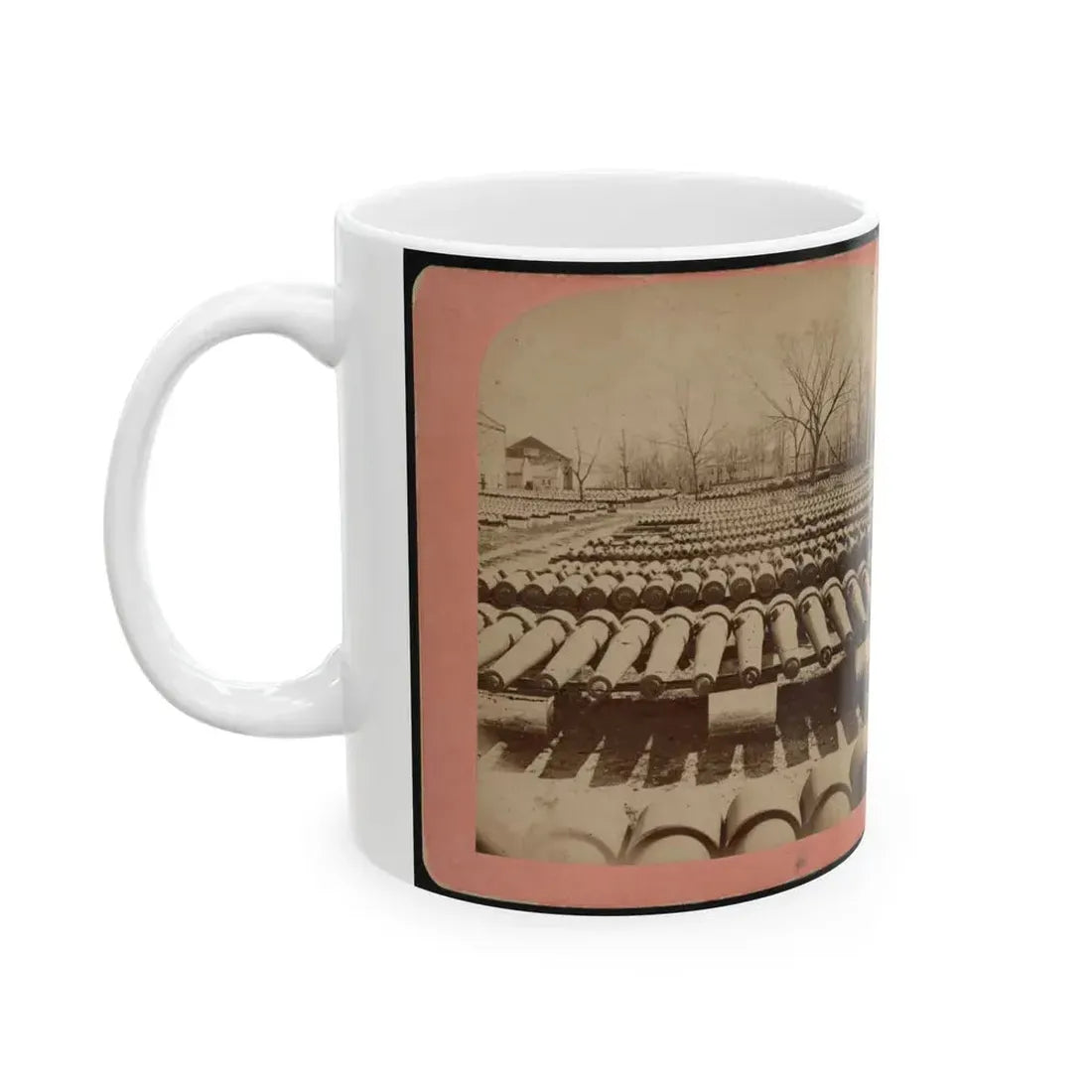 Arsenal Grounds, Richmond, Va., Showing Ruins And Shot And Shell Scattered Around (U.S. Civil War) White Coffee Mug - Go Mug Yourself