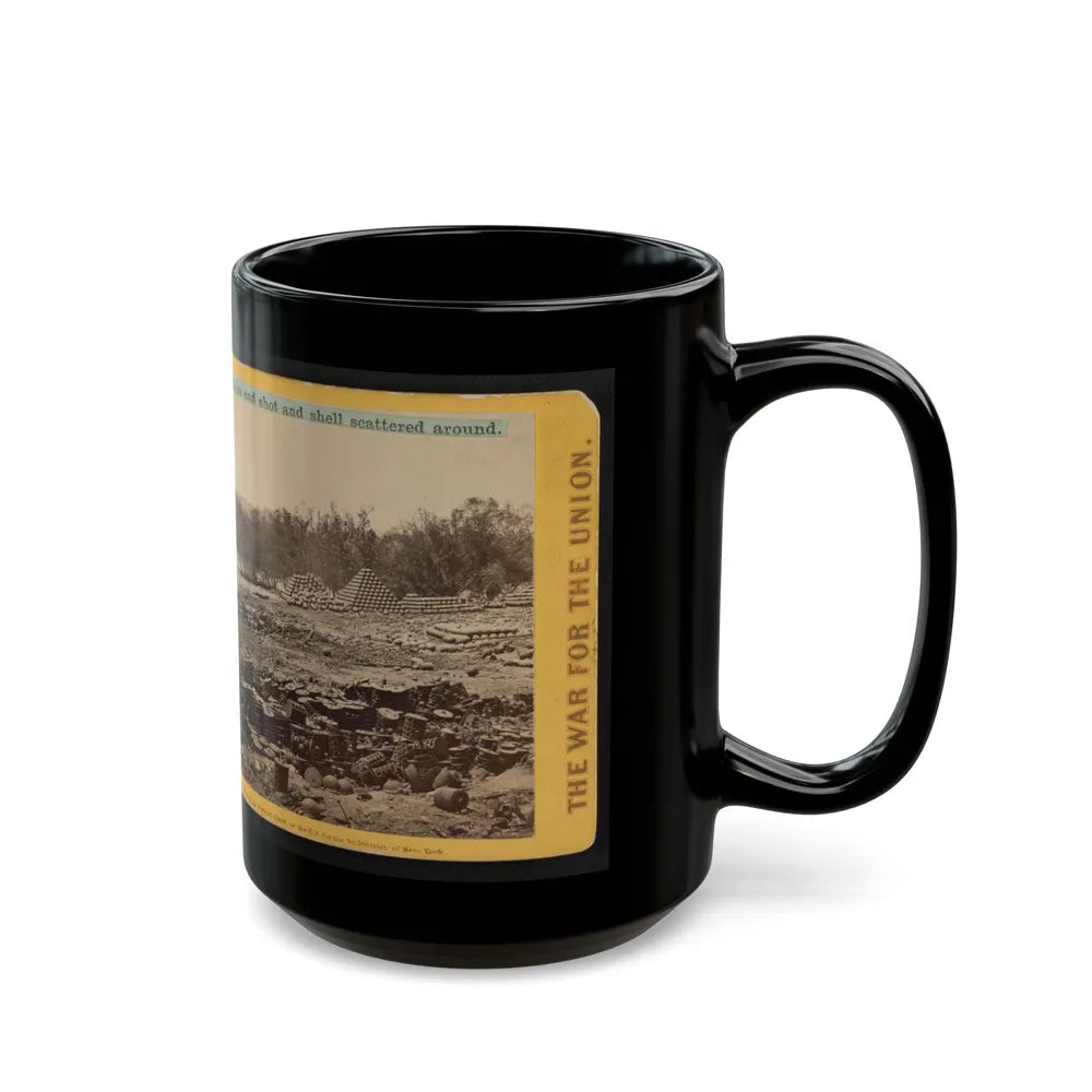 Arsenal Grounds, Richmond, Va., Showing Ruins And Shot And Shell Scattered Around 001 (U.S. Civil War) Black Coffee Mug-Go Mug Yourself