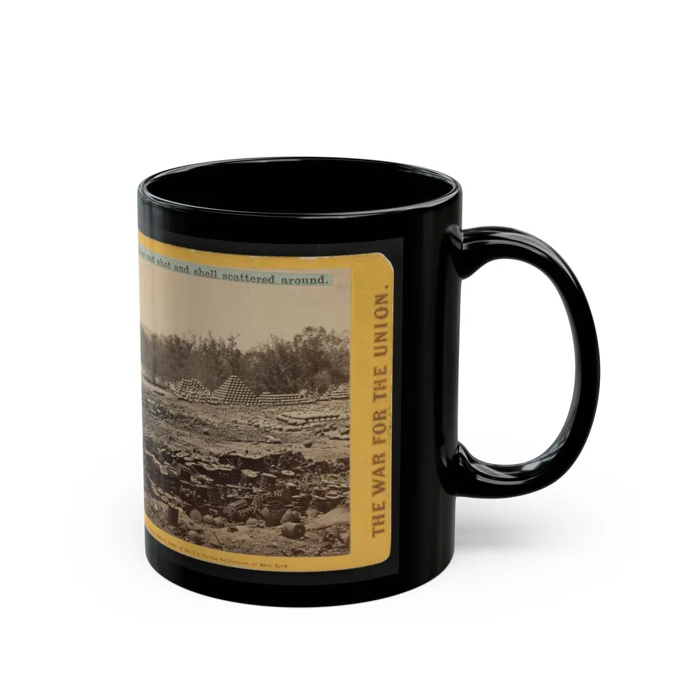 Arsenal Grounds, Richmond, Va., Showing Ruins And Shot And Shell Scattered Around 001 (U.S. Civil War) Black Coffee Mug-Go Mug Yourself