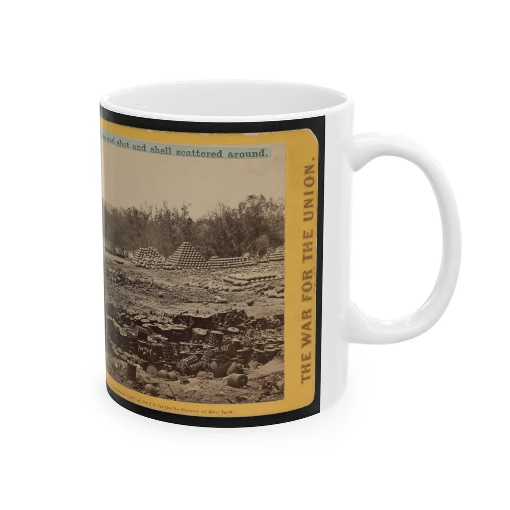 Arsenal Grounds, Richmond, Va., Showing Ruins And Shot And Shell Scattered Around 001 (U.S. Civil War) White Coffee Mug-Go Mug Yourself