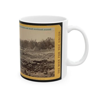 Arsenal Grounds, Richmond, Va., Showing Ruins And Shot And Shell Scattered Around 001 (U.S. Civil War) White Coffee Mug-Go Mug Yourself