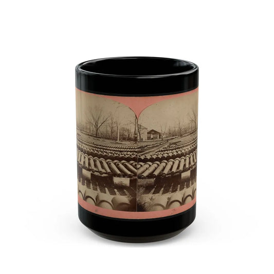 Arsenal Grounds, Richmond, Va., Showing Ruins And Shot And Shell Scattered Around (U.S. Civil War) Black Coffee Mug-15oz-Go Mug Yourself