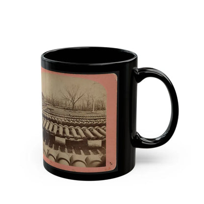 Arsenal Grounds, Richmond, Va., Showing Ruins And Shot And Shell Scattered Around (U.S. Civil War) Black Coffee Mug-Go Mug Yourself