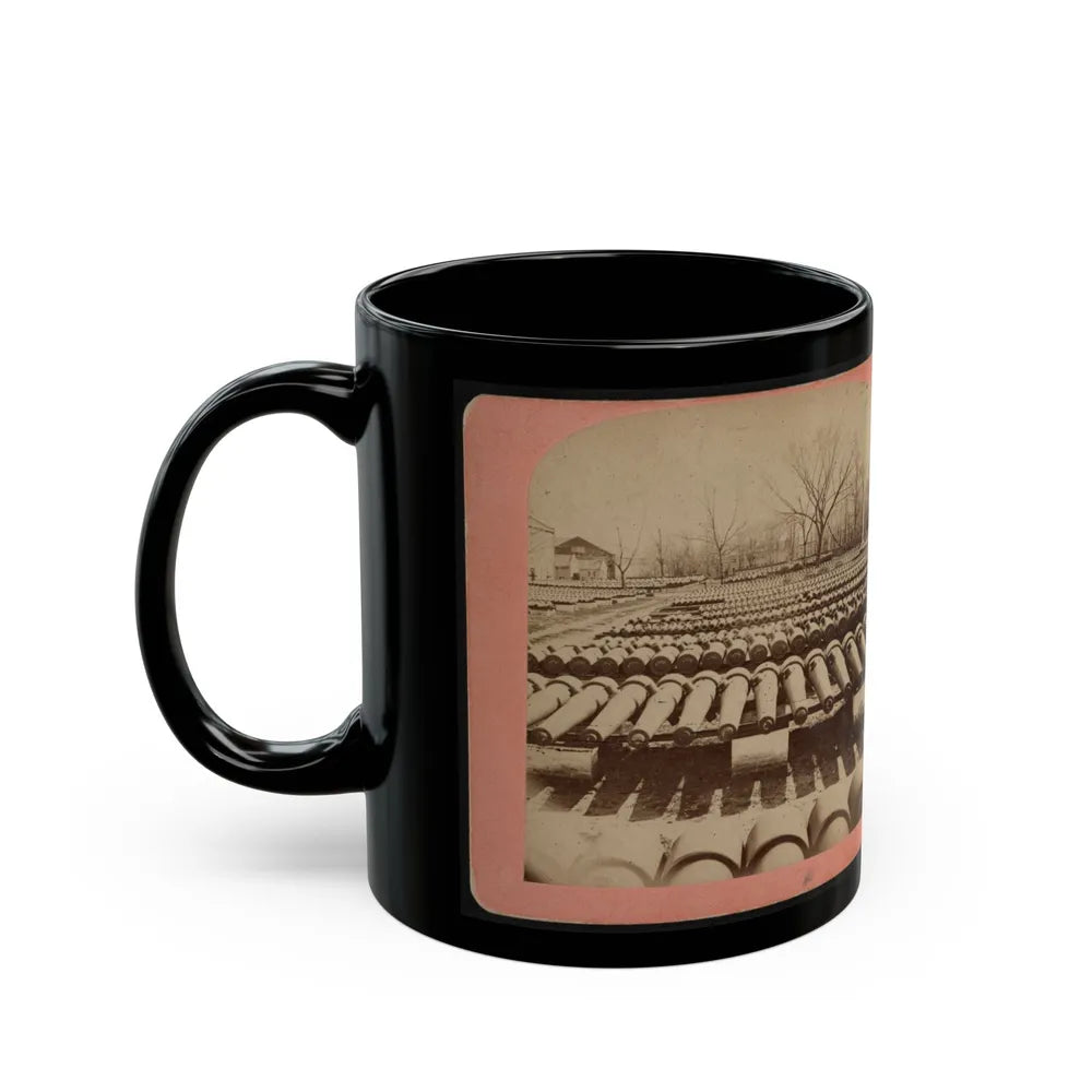 Arsenal Grounds, Richmond, Va., Showing Ruins And Shot And Shell Scattered Around (U.S. Civil War) Black Coffee Mug-Go Mug Yourself