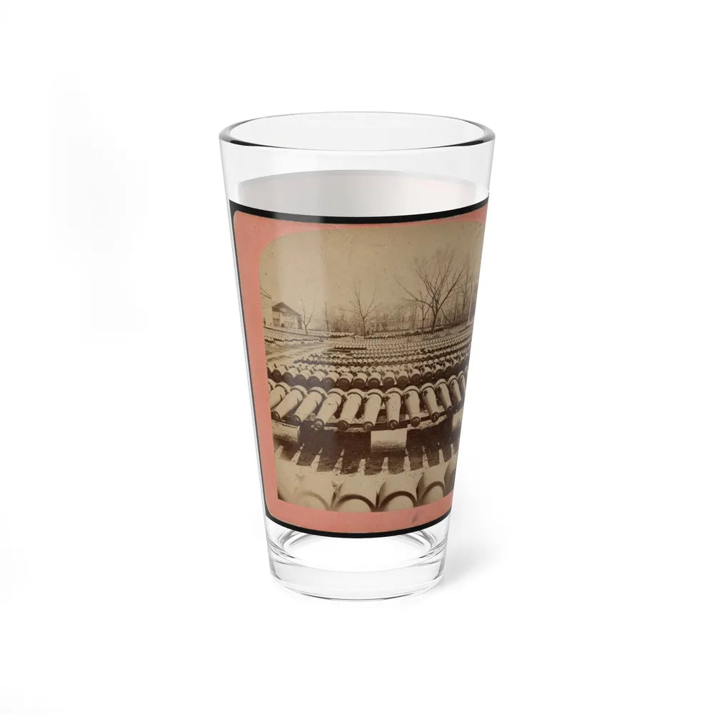 Arsenal Grounds, Richmond, Va., Showing Ruins And Shot And Shell Scattered Around (U.S. Civil War) Pint Glass 16oz-Go Mug Yourself