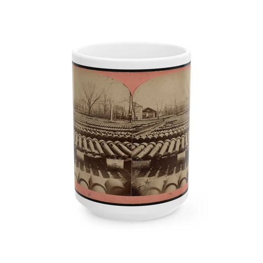 Arsenal Grounds, Richmond, Va., Showing Ruins And Shot And Shell Scattered Around (U.S. Civil War) White Coffee Mug-15oz-Go Mug Yourself