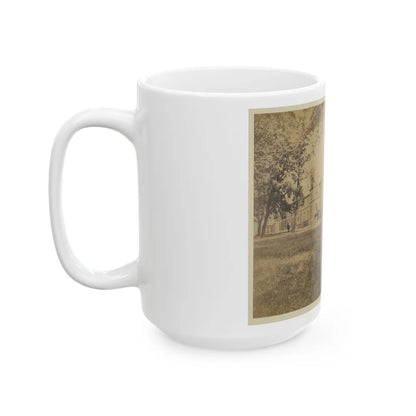 Arsenal, Washington, D.C., North Front. Interior Court - Group Of Officers In Foreground (U.S. Civil War) White Coffee Mug-Go Mug Yourself