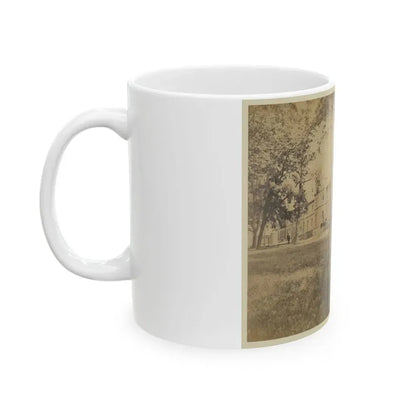 Arsenal, Washington, D.C., North Front. Interior Court -- Group Of Officers In Foreground (U.S. Civil War) White Coffee Mug - Go Mug Yourself