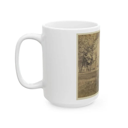 Arsenal, Washington, D.C., North Front. Interior Court -- Group Of Officers In Foreground (U.S. Civil War) White Coffee Mug - Go Mug Yourself