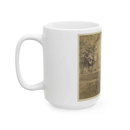 Arsenal, Washington, D.C., North Front. Interior Court -- Group Of Officers In Foreground (U.S. Civil War) White Coffee Mug - Go Mug Yourself