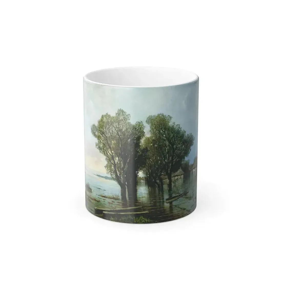 Arseny Ivanovich Meshchersky (1834-1902) Flooding in the Countryside 1872 - Color Changing Mug 11oz - Go Mug Yourself