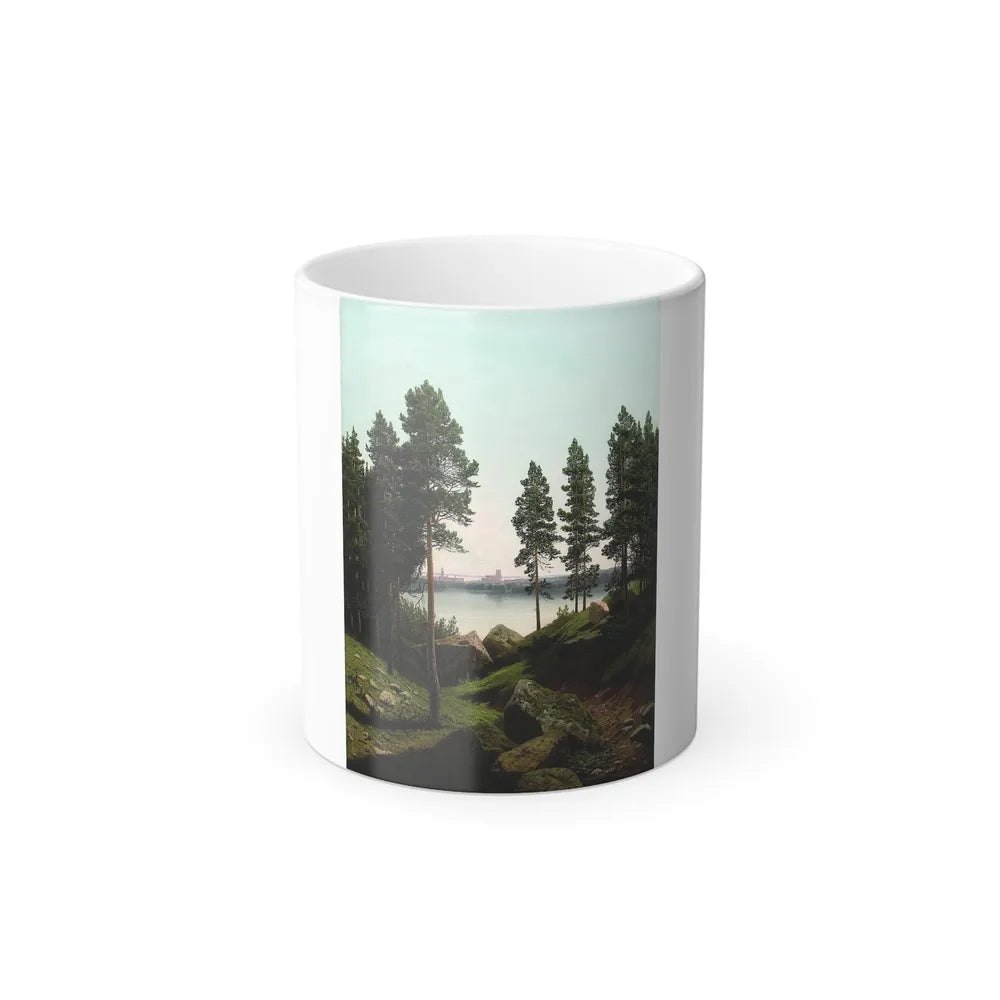 Arseny Ivanovich Meshchersky (1834-1902) Landscape with a Lake 1870 - Color Changing Mug 11oz-11oz-Go Mug Yourself