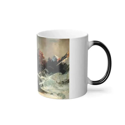 Arseny Ivanovich Meshchersky (1834-1902) Winter Evening 1866 - Color Changing Mug 11oz - Go Mug Yourself