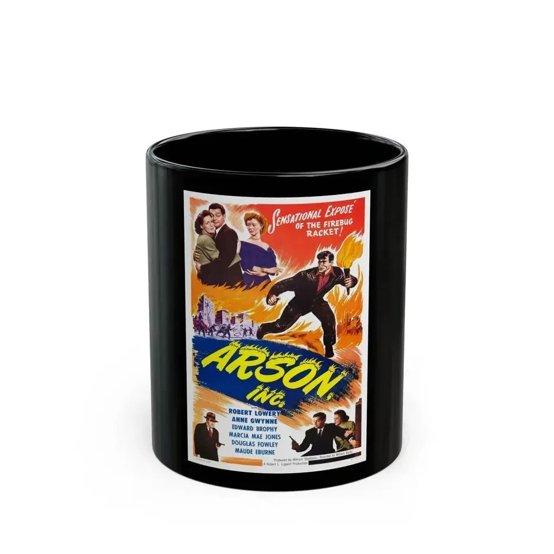 ARSON, INC 1949 Movie Poster - Black Coffee Mug 11oz - Go Mug Yourself