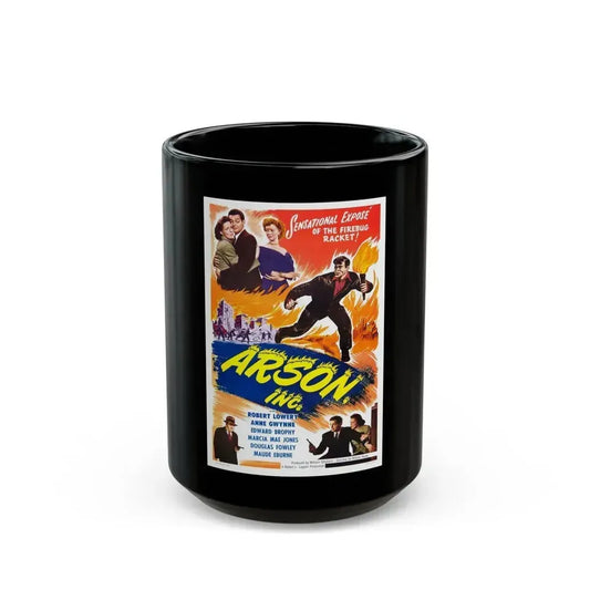 ARSON, INC 1949 Movie Poster - Black Coffee Mug 15oz - Go Mug Yourself