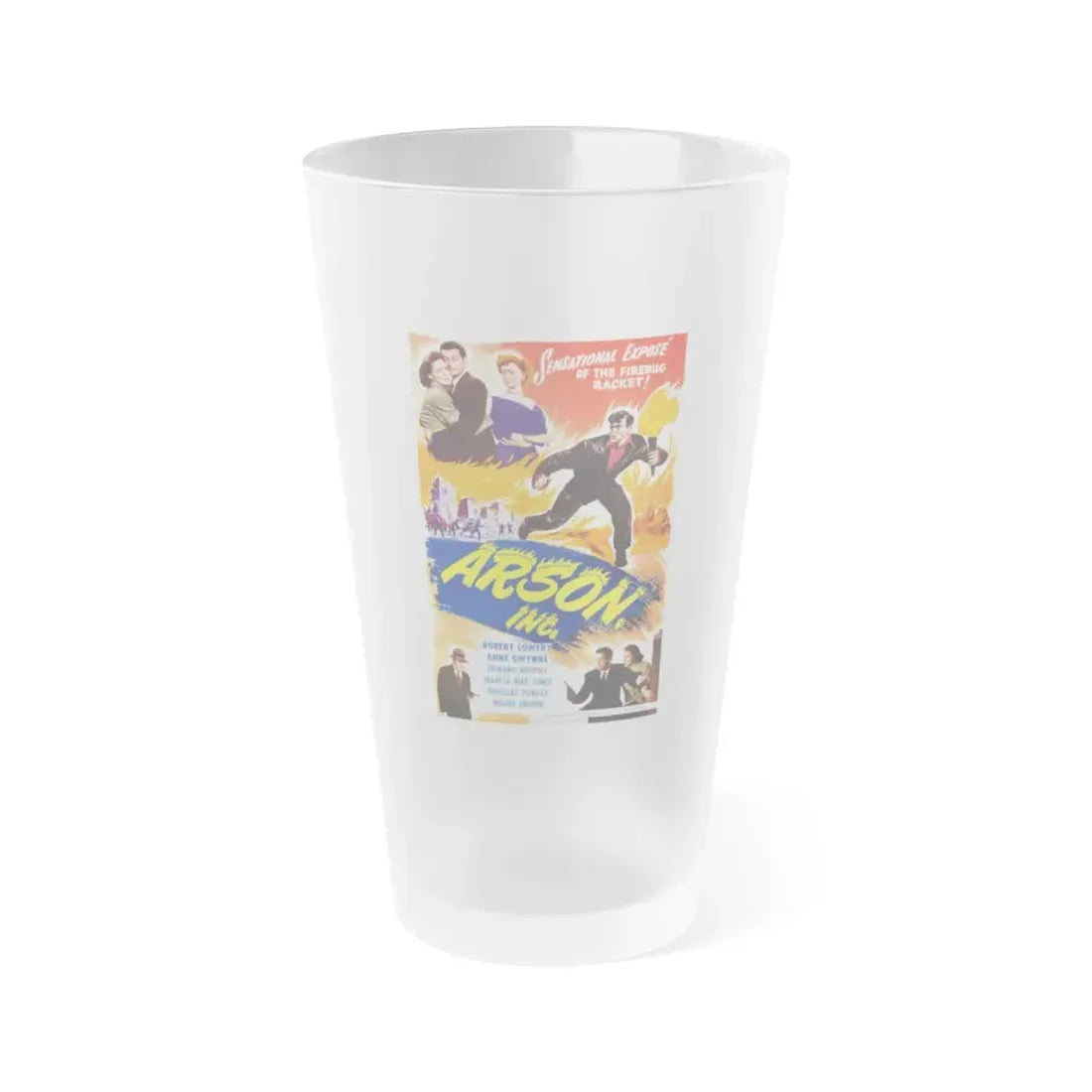 ARSON, INC 1949 Movie Poster - Frosted Pint Glass 16oz Default Title - Go Mug Yourself