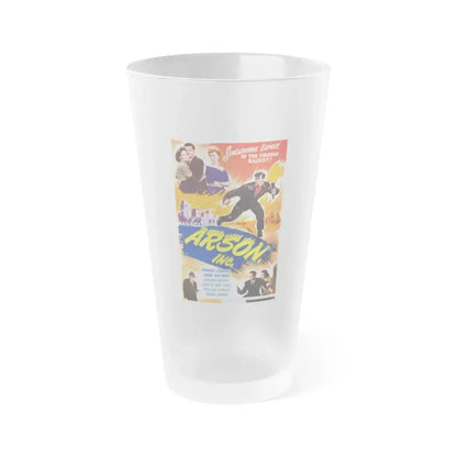 ARSON, INC 1949 Movie Poster - Frosted Pint Glass 16oz Default Title - Go Mug Yourself